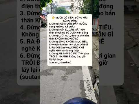 Muốn CÓ TIỀN. Đừng mãi "Lông Bông" #short