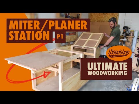 Ultimate Small Woodworking Workshop - Planer/Miter Bench NEW Design! P1