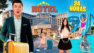24 horas en un HOTEL 5 ESTRELLAS en familia🏨… ¡No esperábamos esto! 😱