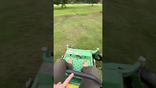 John Deere 997 Diesel Zero Turn Vs. Thick Wet Grass! #mowinggrass #mowing #mower #shorts