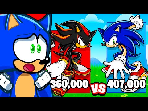SONIC vs SHADOW Power Level Comparison