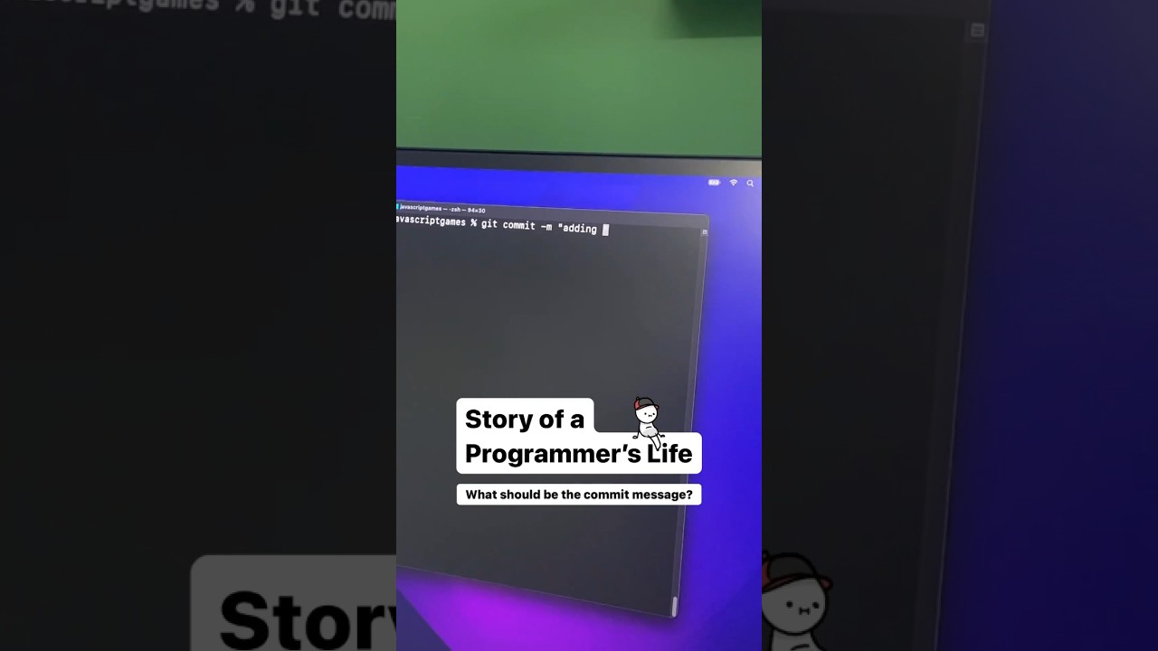 GIT commit message confusion 😅 #funnyshorts #programminglife