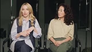 Jodie Comer and Sandra Oh / Killing Eve Final Episode Backstage