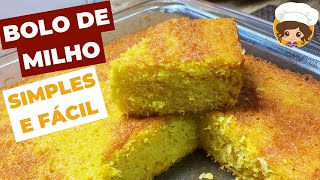 BOLO DE MILHO S/ FARINHA DE TRIGO SIMPLES E DELICIOSO - MIL DELÍCIAS