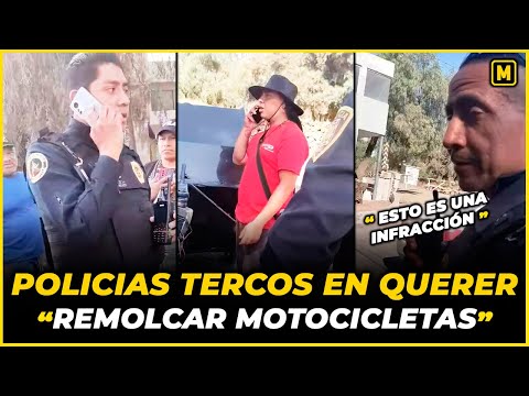 Policías tercos en querer hacer labores de TRANSITO