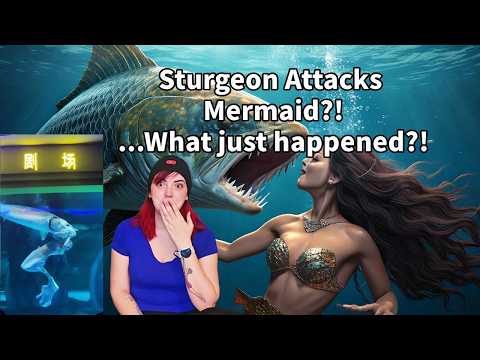 Professional Mermaid Reacts: Viral Video Sturgeon Attacks Mermaid