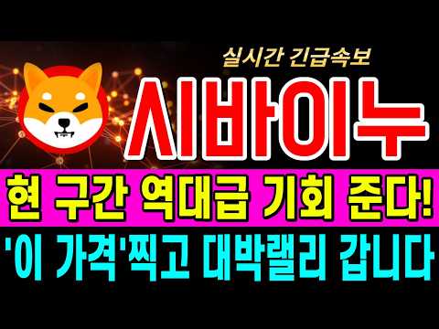 [<strong>시바이누</strong> 코인전망] 반드시 '이 <strong>가격</strong>' 다시 준비하세요!! 지금 팔면 무조건 후회합니다. #시바이누코인 #시바이누전망 #시바이누분석