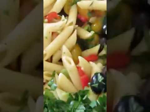 GREEK PASTA SALAD 😋 So YUMMY 😍 #food #fun #cooking #pasta #salad #recipe #tutorial #greeksalad