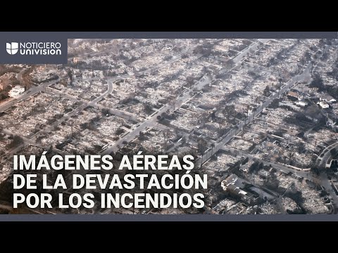 Así se ve desde el cielo la magnitud de la devastación causada por los incendios en Pacific Palisade