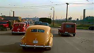 1930s - Detroit, Pittsburgh, Ohio in Color, Rare Glimpse [60fps, Remastered] w/Sound Design