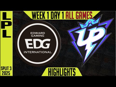 EDG vs UP Highlights ALL GAMES | LPL Split 3 2025 Rumble | Edward Gaming vs Ultra Prime