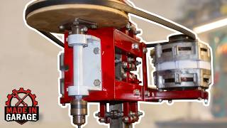 Drilling machine with THREE motors and electric feed, a new life for an old motor