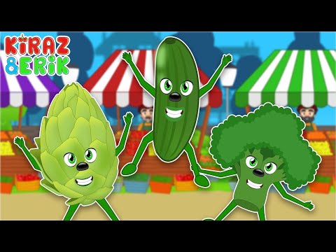 PAZARA GİDELİM 🥬🥦🥒| Eğlenceli Çocuk ve Bebek Şarkıları | Okul Öncesi | Kiraz ve Erik