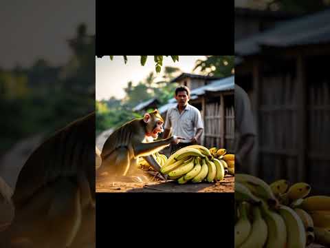 Kisan Ne Bandar Ko Kaam Pe Laga Diya! #foryou #virel #cartoon #motivation #aifreetools #motivation