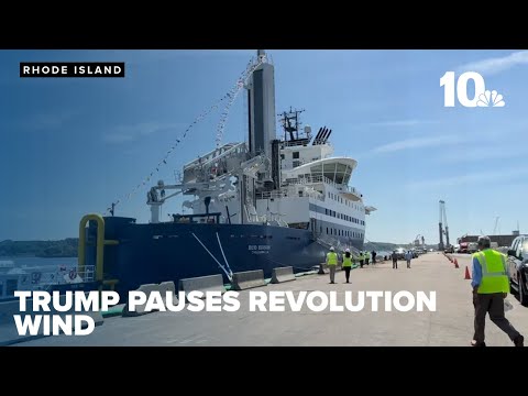 YouTube video thumbnail: Rhode Island Leaders Speak out Against Trump Administration's Pause on Revolution Wind