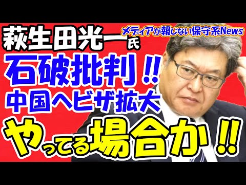 【萩生田光一氏】石破政権を批判！！中国へビザ拡大やってる場合か！！海底ケーブル損傷は中国政府に申し入れろ！！自民の8億円寄付は執行部がきちんと世の中に説明すべき！！【メディアが報じない保守系News】