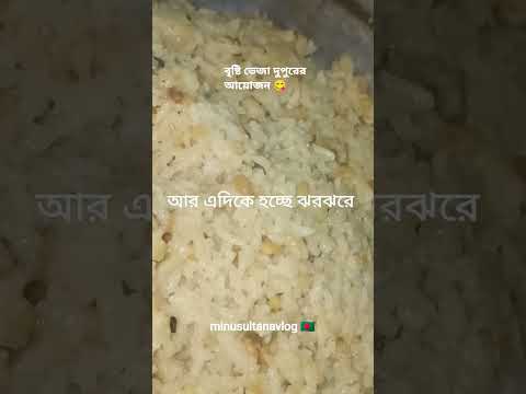 বৃষ্টিতে থেকে ঝরঝরে খিচুড়ি গরুর মাংস ভুন 🥰#minusultanavlog #food #reels #beef #shorts #vairal #fypシ