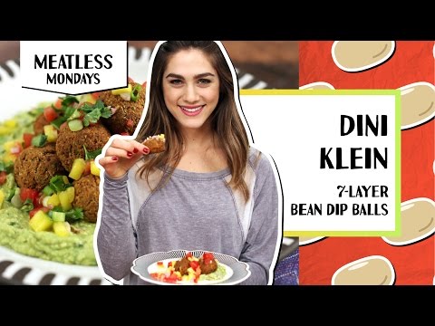 7-Layer Bean Dip Balls With Guac & Pico de Gallo | Meatless Monday - Dini Klein