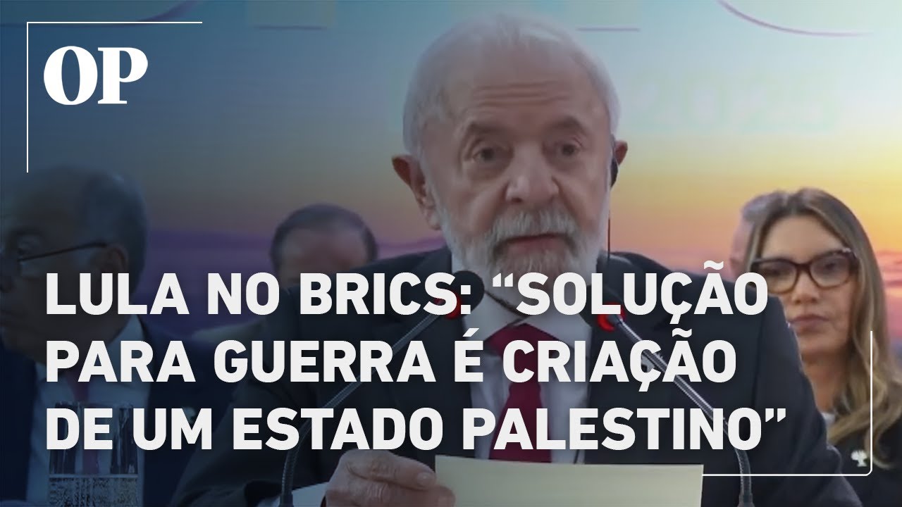 Em discurso no Brics Lula condenada terrorismo do Hamas e critica genocídio de Israel contra Gaza