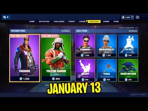 RECON SPECIALIST SKIN IS BACK! BREAKIN' & TAI CHI EMOTE! PLUNJA & MORE.. | January 13, 2019