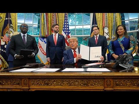 YouTube video thumbnail: Trump to Host DRC and Rwanda Presidents to Sign Peace Agreement