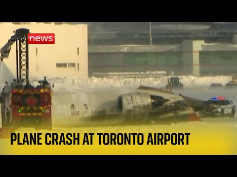 Live from the aftermath of a plane crash at Toronto Pearson International Airport