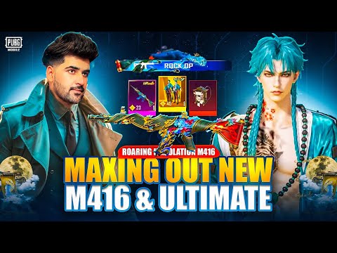 Maxing Out New Roaring M416 🔥 Untamed Celestial set crate opening 🙈 PUBG mobile | rock Op