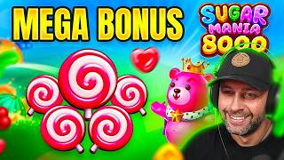 WE BOUGHT BONUSES on SUGAR MANIA 8000 UNTIL WE GOT 5 SCATTER MEGA BONUS!! (Bonus Buys)