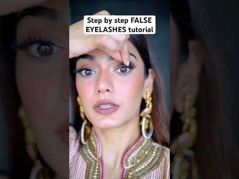 HOW to wear *false eyelashes* as a *beginner* ๐๏ธ step by step tutorial ๐ซถ๐ป #makeuptutorial