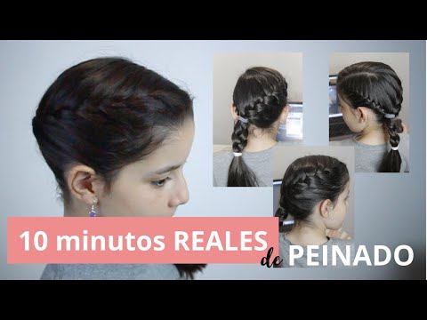 🎀Peinado FÁCIL ✔con TRENZAS para niñas - PASO A PASO, sin cortes, ⏳en tiempo real.