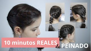 🎀Peinado FÁCIL ✔con TRENZAS para niñas - PASO A PASO, sin cortes, ⏳en tiempo real.