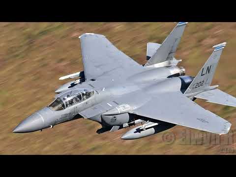 MACH LOOP F-15 Strike Eagles Winter sunshine