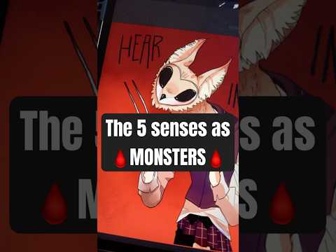 if the 5 senses were monsters 🩸💉🖤 #characterdesign #art #shorts