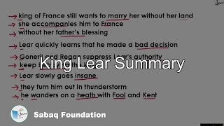 King Lear Summary