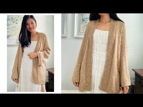 Knitted Cardigan - How to Knit a Simple Cardigan // Free Knitting Pattern