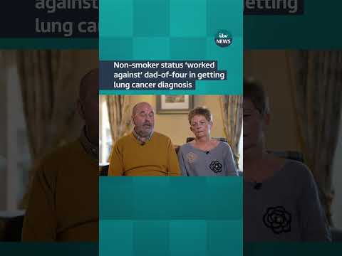 Non-smoker status 'worked against' dad-of-four in getting lung cancer diagnosis #itvnews #shorts