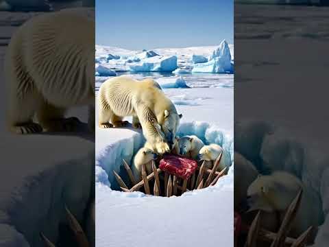 See what's next Part 2! 😱😱😱 Bears Confront Deadly Trap in Wild! やばすぎ!熊一家が。。 भालू फँस गया जाल में!