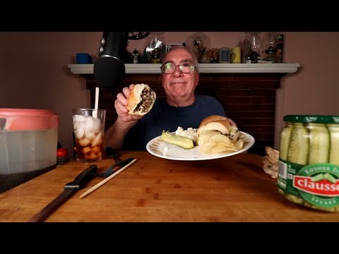ASMR Grocery Haul Making Steak Mushroom and Cheese Sub Whispering