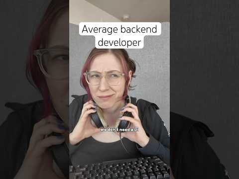 Average backend developer ๐