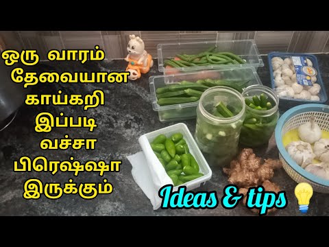 ஒரு வாரம் ஆனாலும் அன்னிக்கு வாங்கன மாறி பிரெஷா இருக்கும் /vegetables storage ideas and tips in tamil