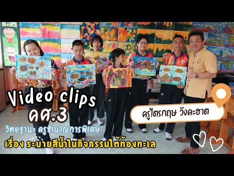 VDOการสอนคศ.3เรื่องระบายสีน้ำในกิจกรรมใต้ท้องทะเลครูอำนาจครู