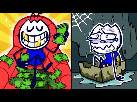 Rich vs Poor: The Ultimate Lifestyle Showdown! | Funny Cartoon Compilation