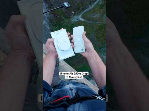 iPhone Air 250M Drop in a Mous Case. #iphone17 #iphone17pro #iphone17promax