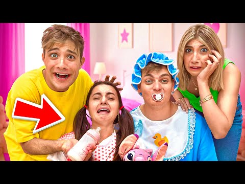 I NOSTRI AMICI FANNO DA BABYSITTER A DANI E ROBBI NEONATO PER 24 ORE CHALLENGE!