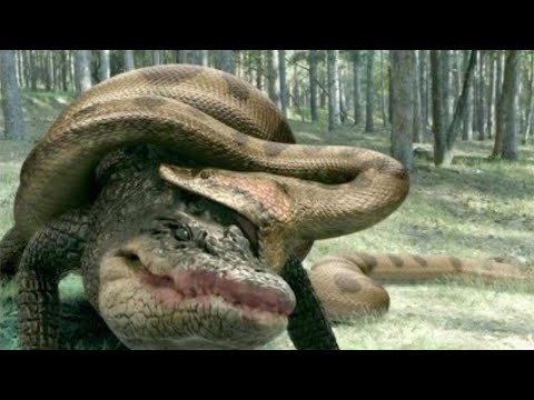 The Power Of Crocodile And Giant Python