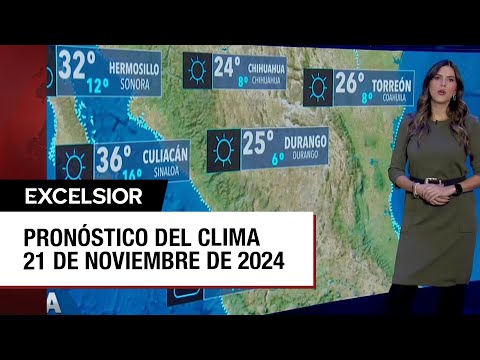 Clima para hoy 21 de noviembre de 2024