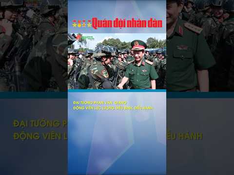 Đại tướng Phan Văn Giang động viên lực lượng diễu binh, diễu hành