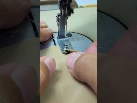 Sewing the edges of the fabric using a special foot #sewing