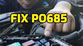 HOW TO FIX P0685 ECM PCM POWER RELAY CONTROL CIRCUIT OPEN FOR HONDA