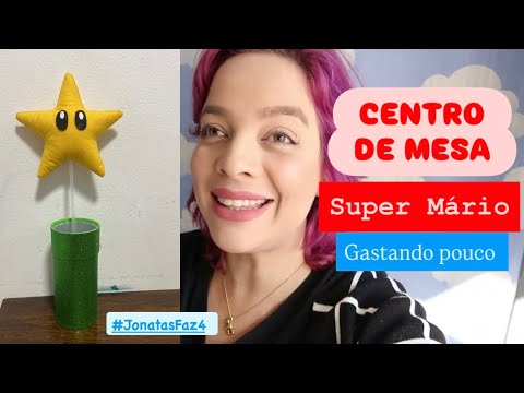 CENTRO DE MESA SUPER MÁRIO - PREPARATIVOS DE FESTA - ANIVERSÁRIO JONATAS 4 ANOS